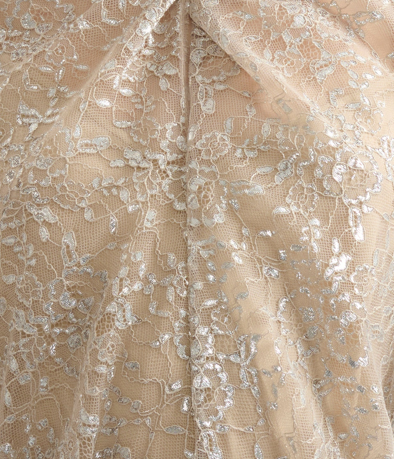 METALLIC LACE MIDI DRESS 6