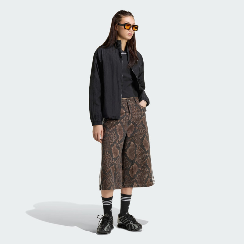 SNAKE PRINT DENIM BERMUDA SHORTS 4