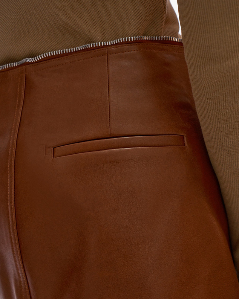 LEATHER ZIP MINI SKIRT 6