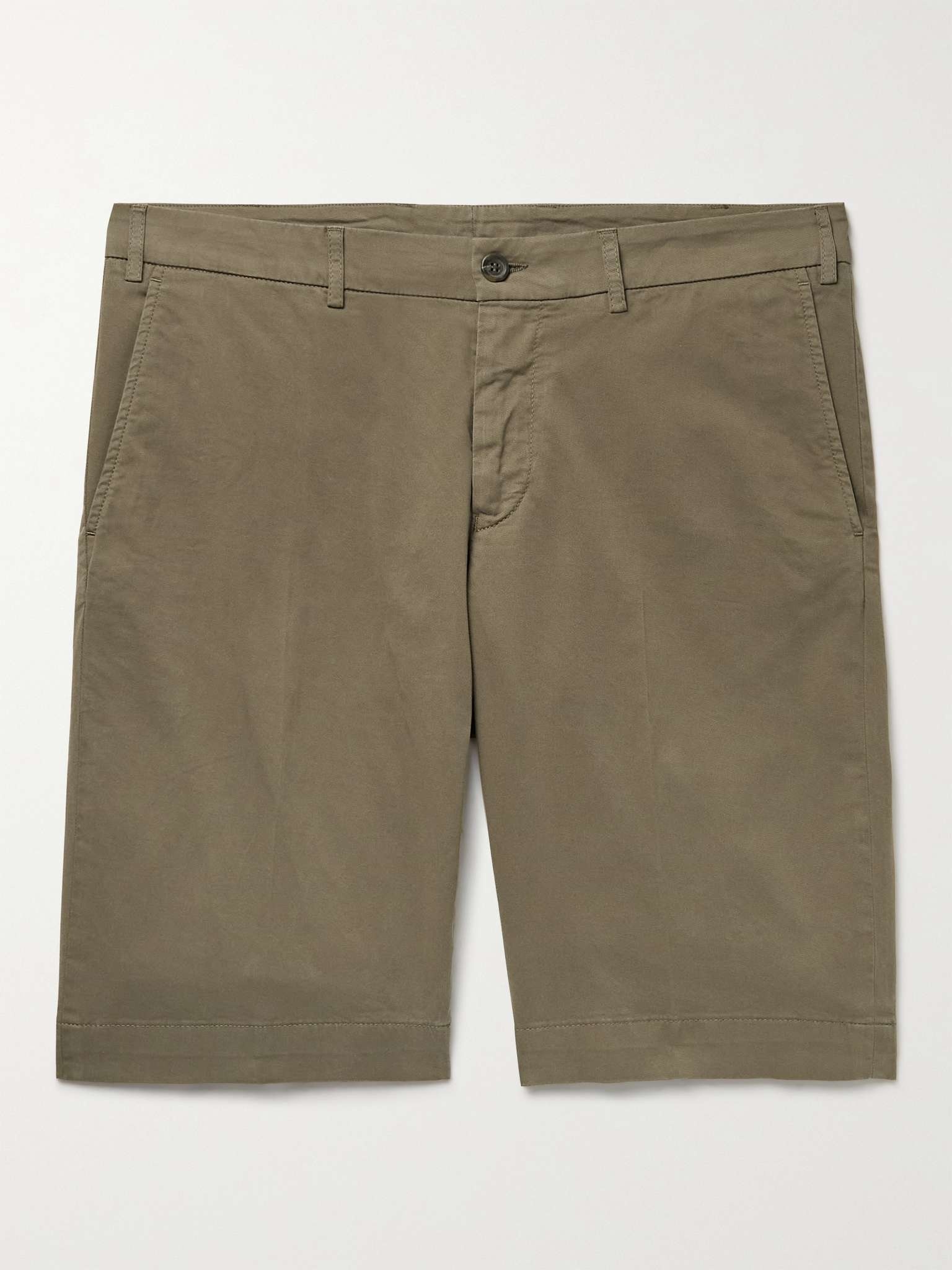 Stretch-Cotton Twill Shorts - 1