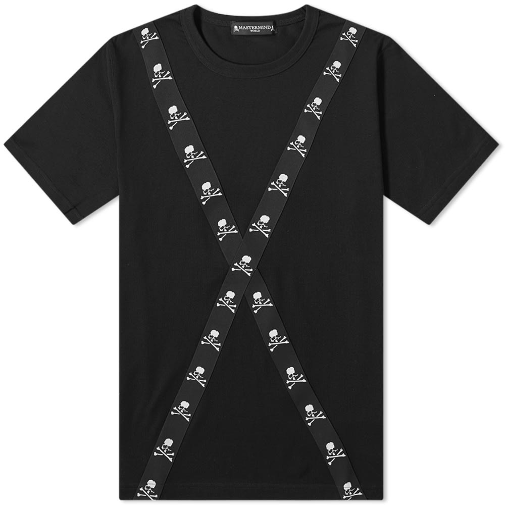 MASTERMIND WORLD Tape Back Detail Tee - 1