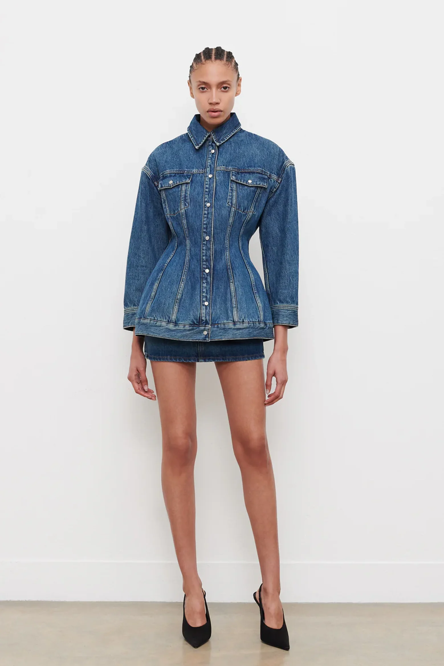 DENIM CONTOUR JACKET - 1