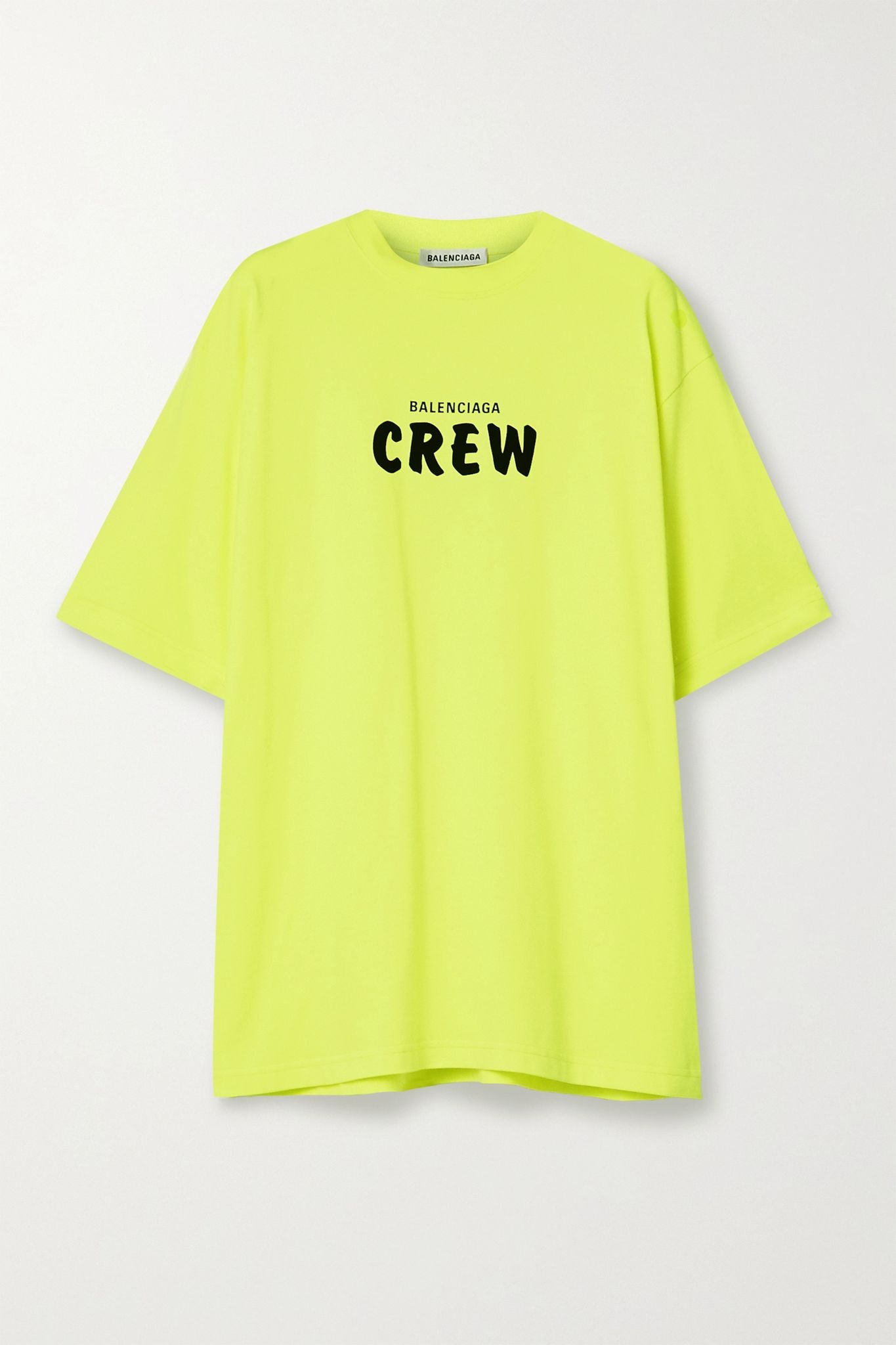 Oversized neon printed cotton-jersey T-shirt - 1