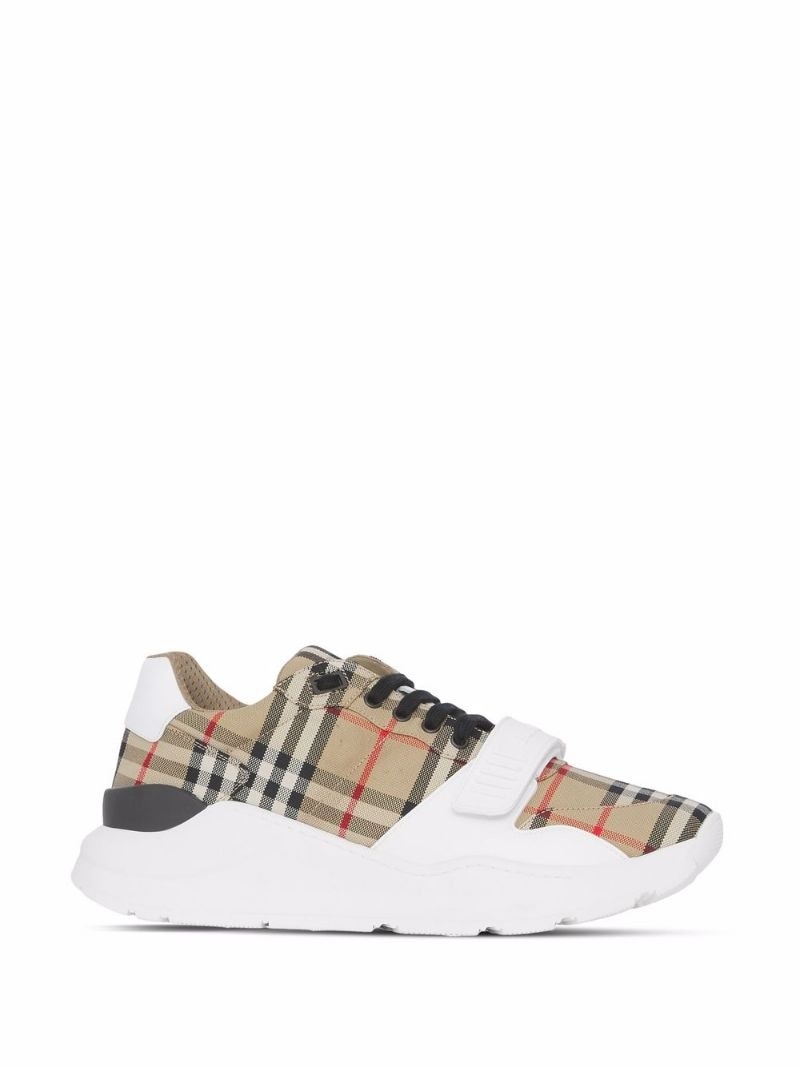 Vintage Check-pattern touch-strap sneakers - 2