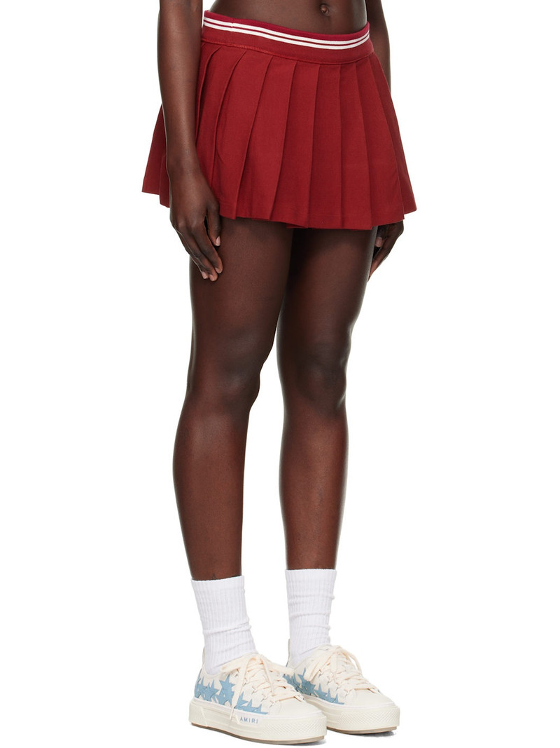 Red MA Quad Pleated Miniskirt 2