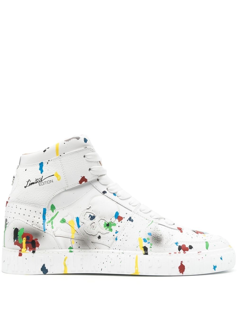 painted high-top sneakers - 1