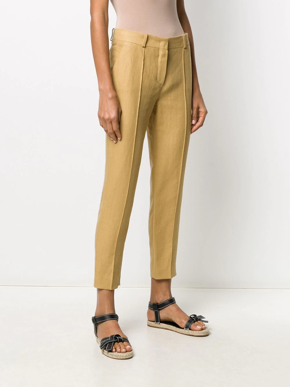 panelled cropped trousers - 3