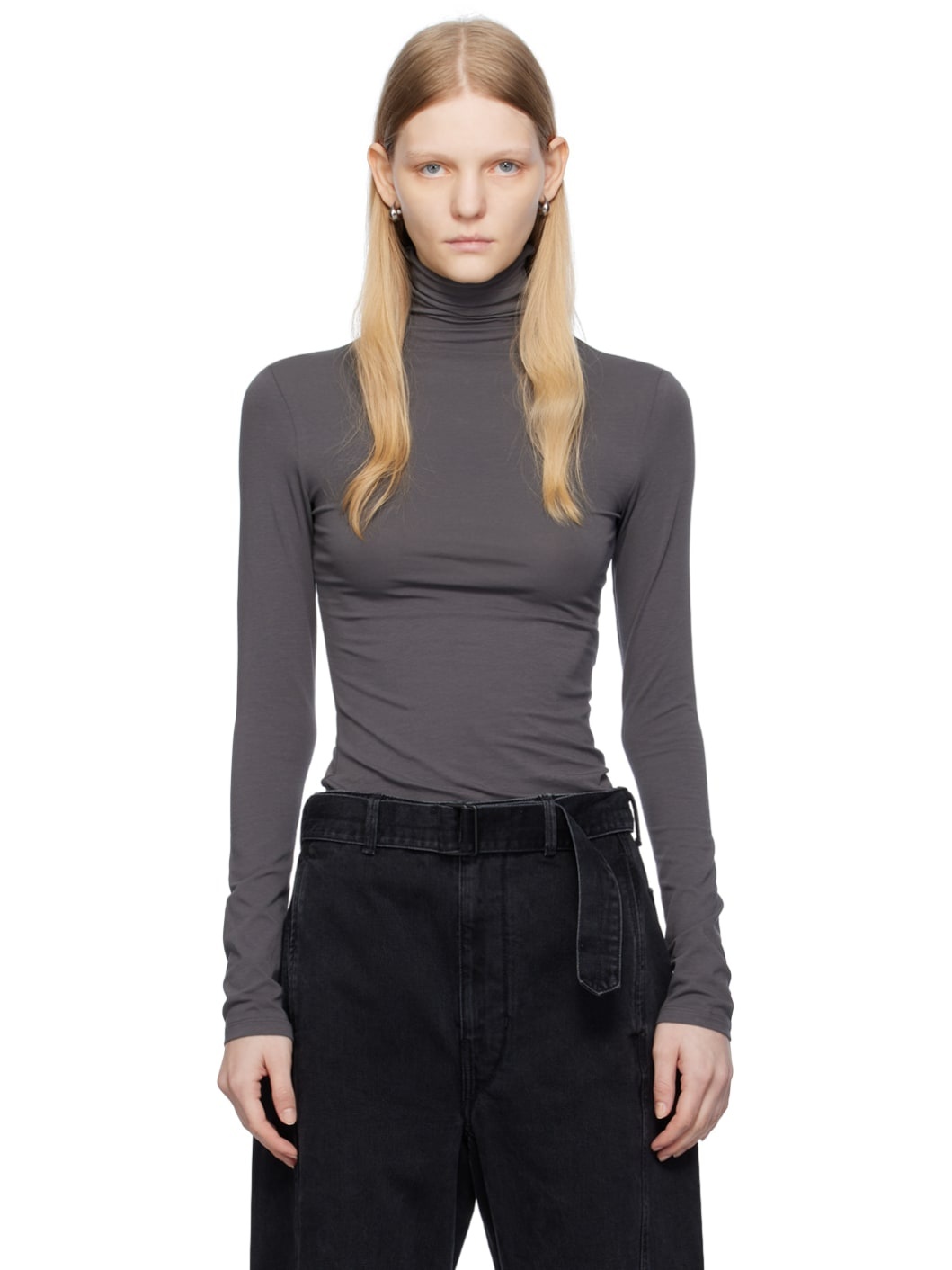 SSENSE Exclusive Gray Turtleneck - 1