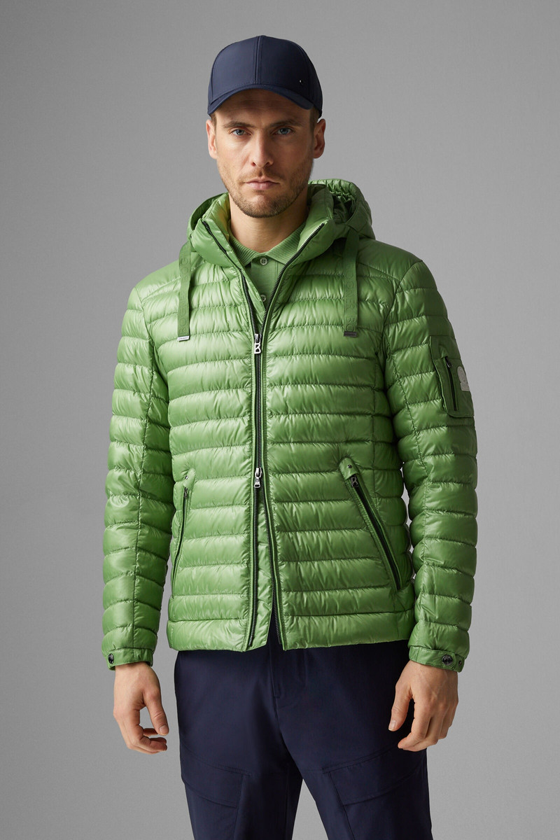 Loke lightweight down jacket in Green 2