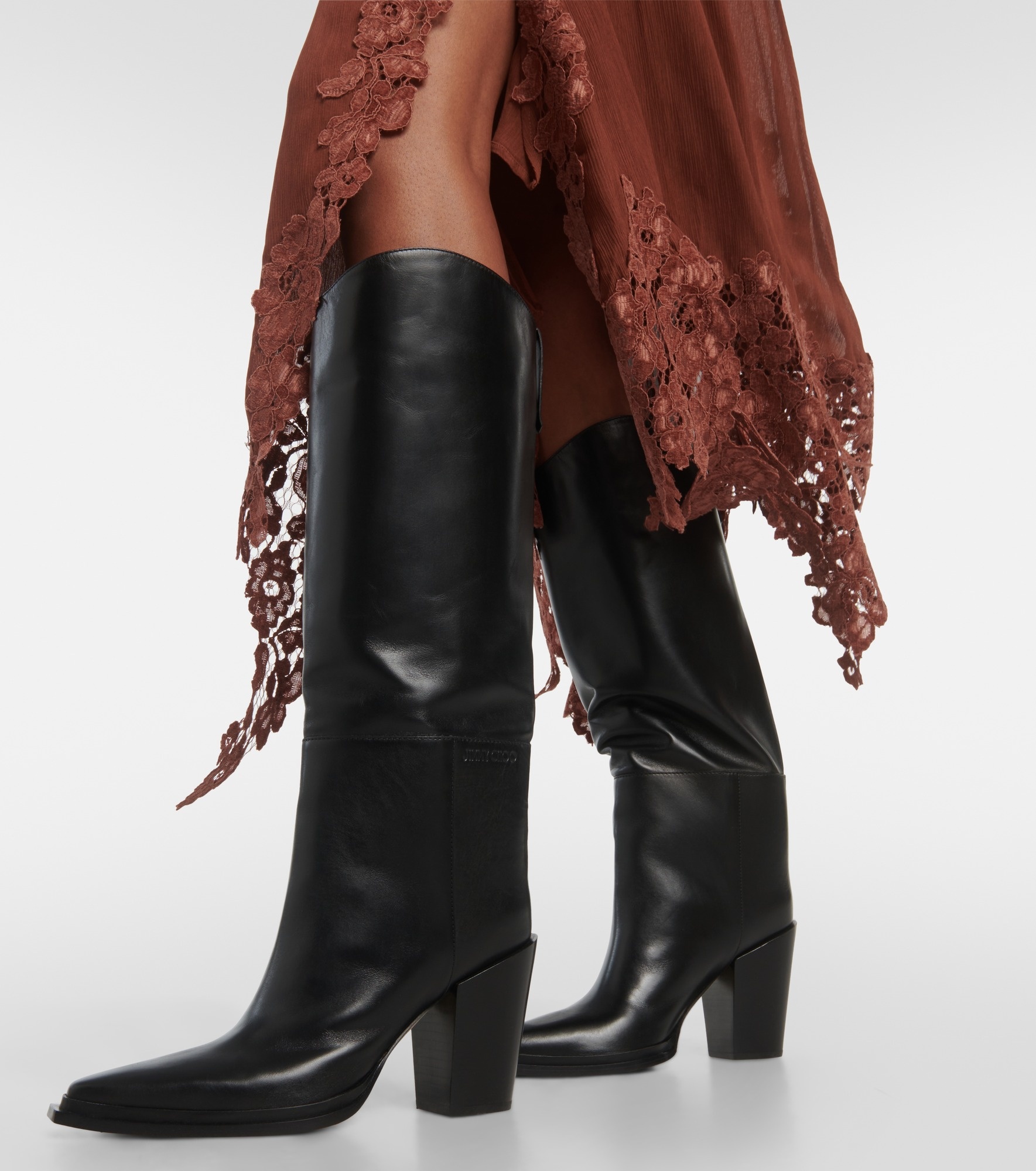 Cece 80 leather knee-high boots - 4