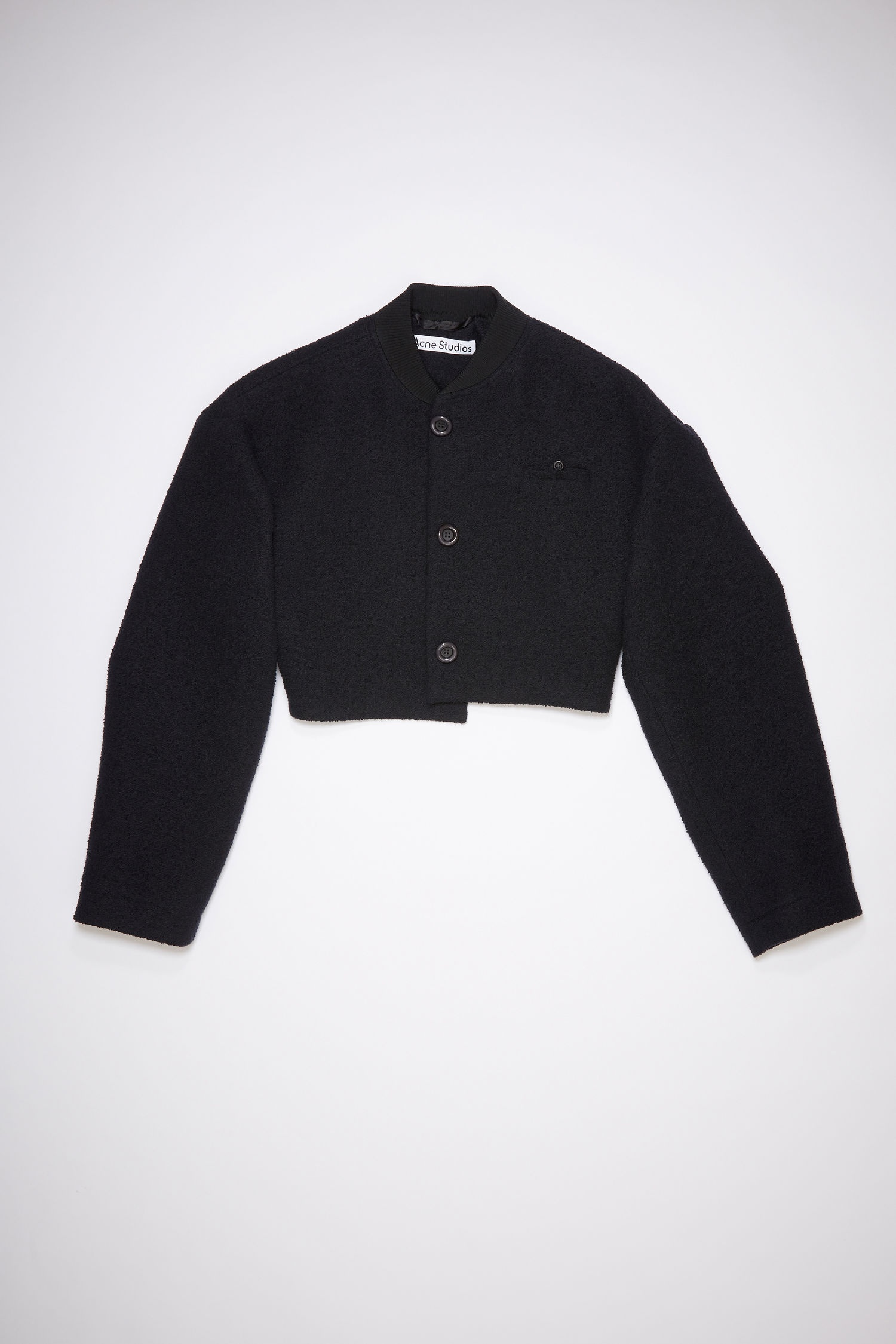 Cotton tweed jacket - Black - 5