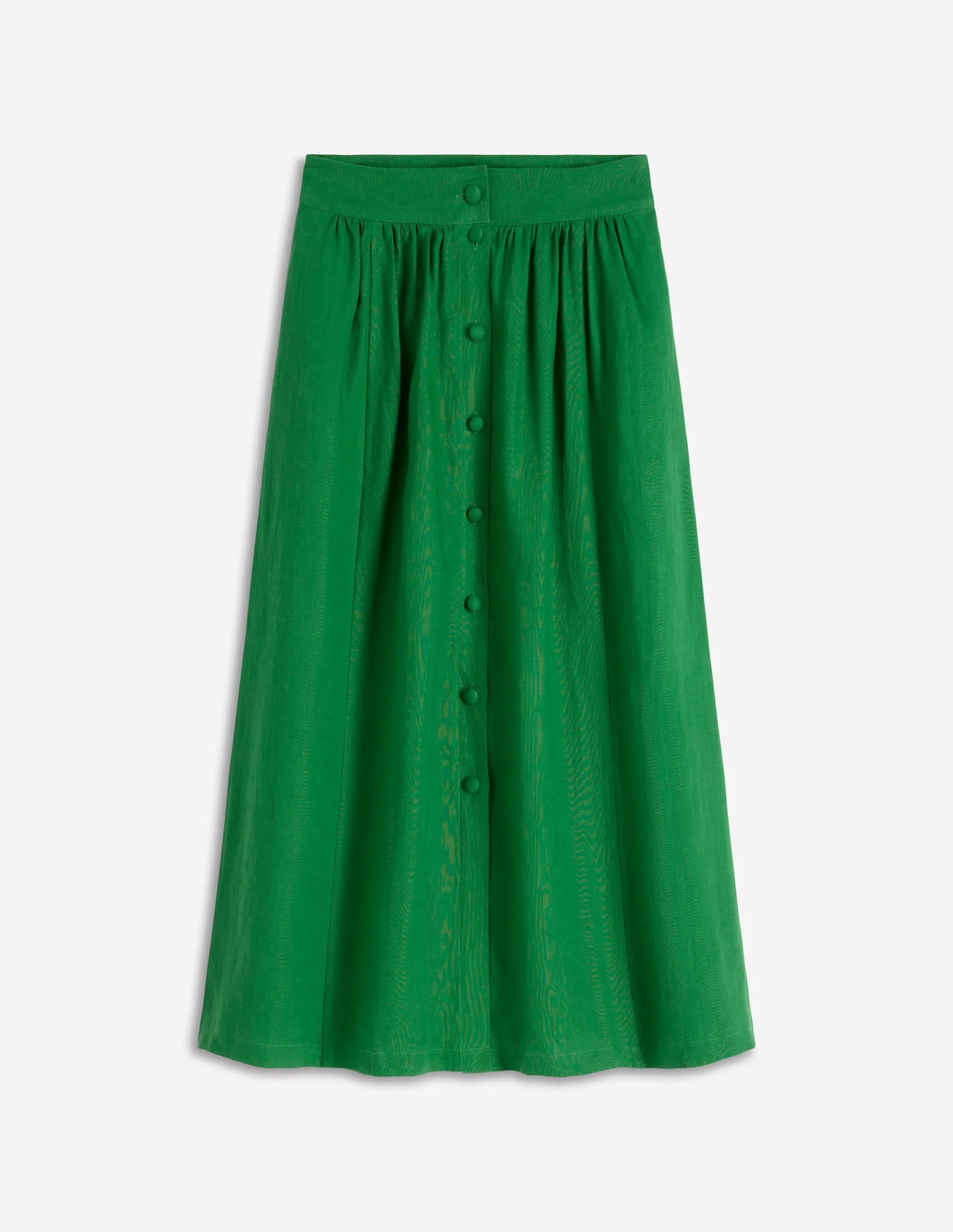 Emma Linen Maxi Skirt-Highland Green - 1