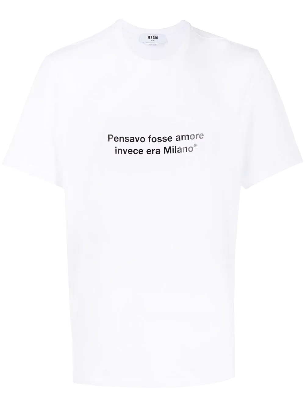 slogan-print short-sleeve T-shirt - 1