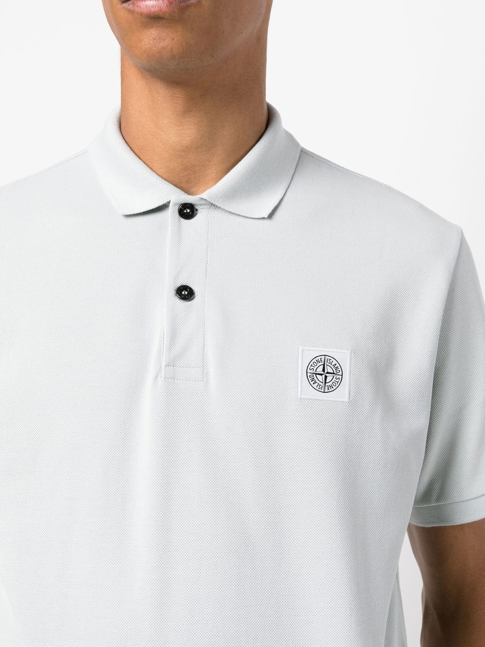 chest logo-patch detail polo shirt - 4