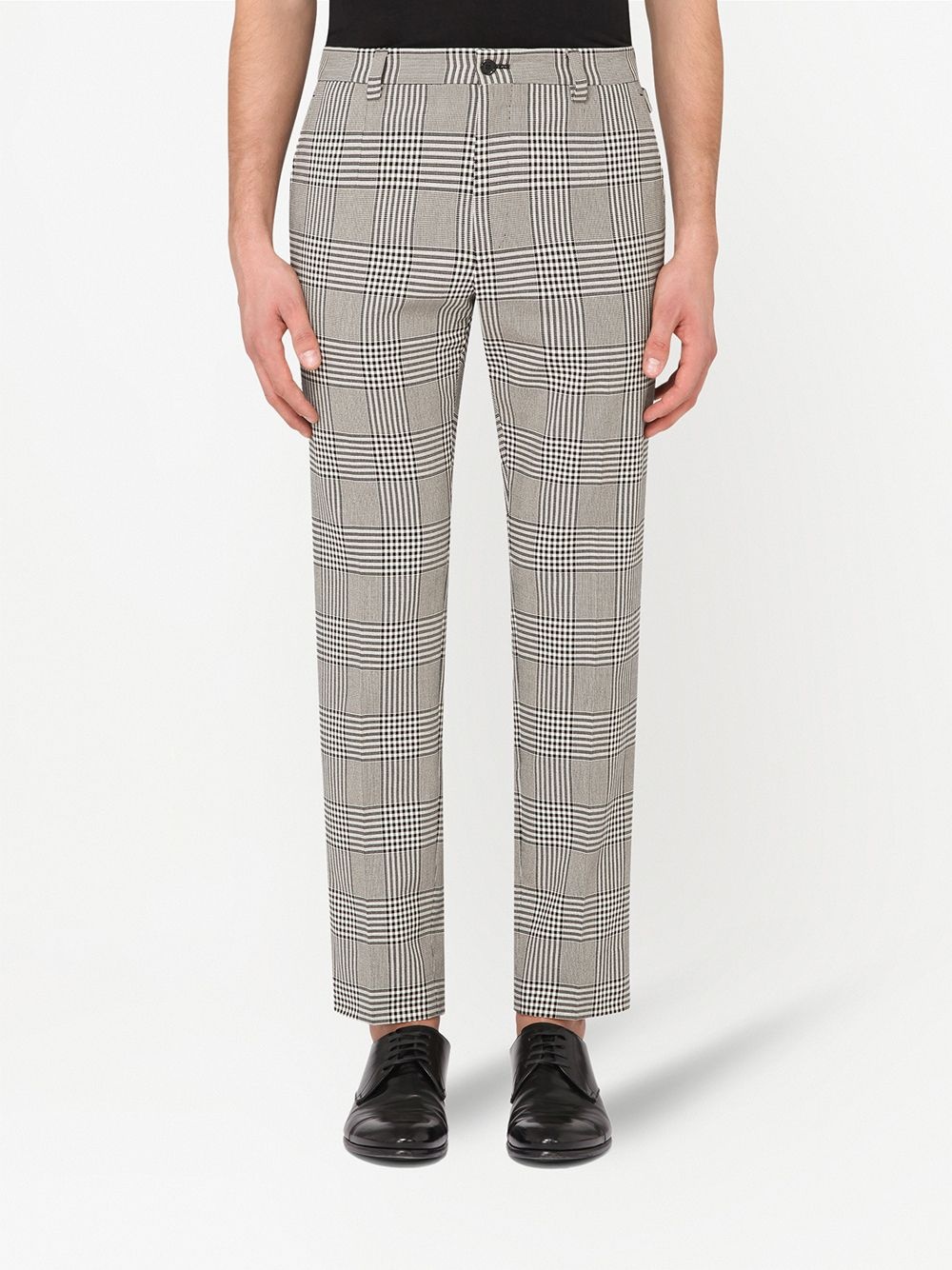 tartan-check trousers - 3