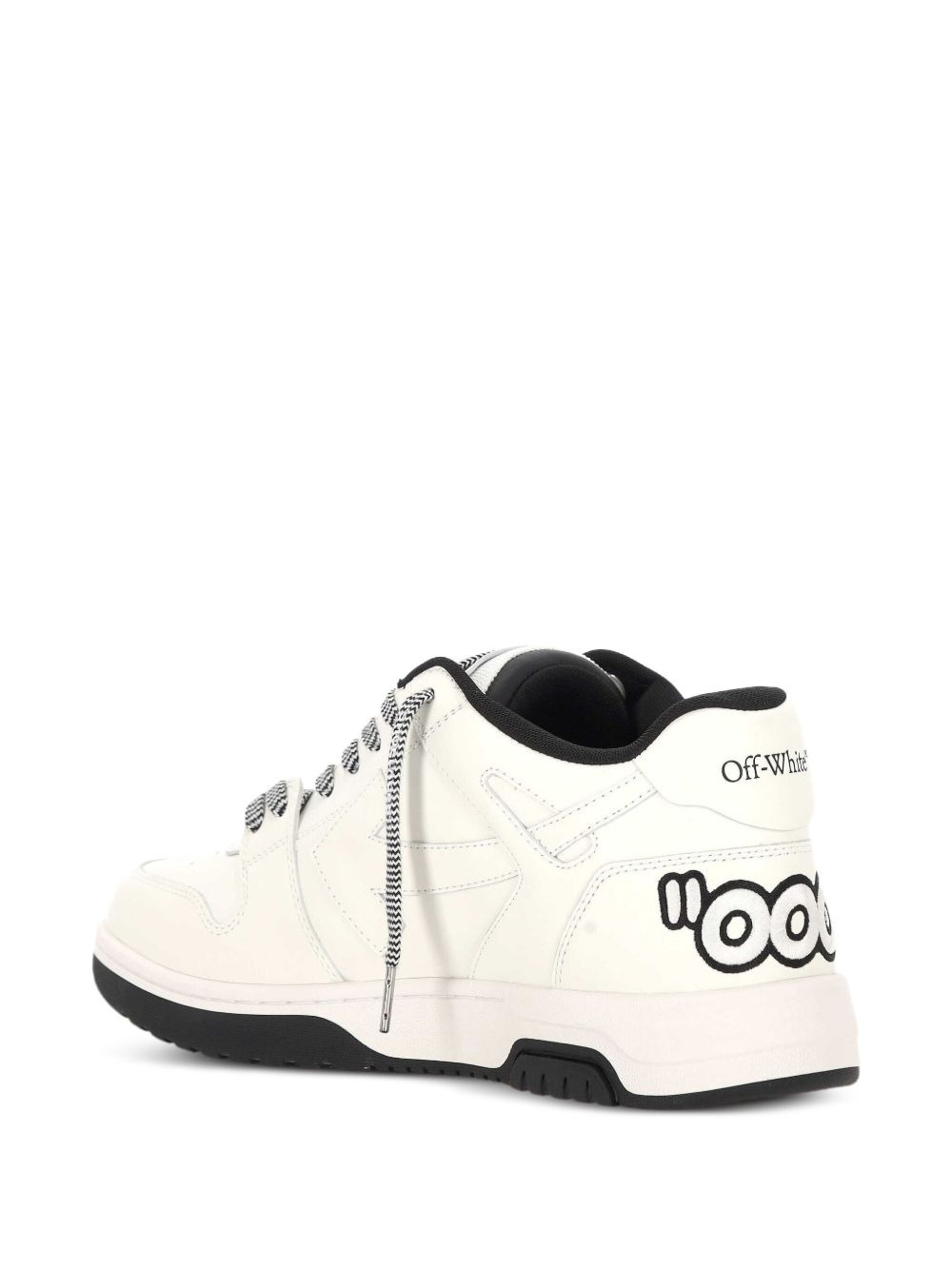 logo-detail leather sneakers - 4