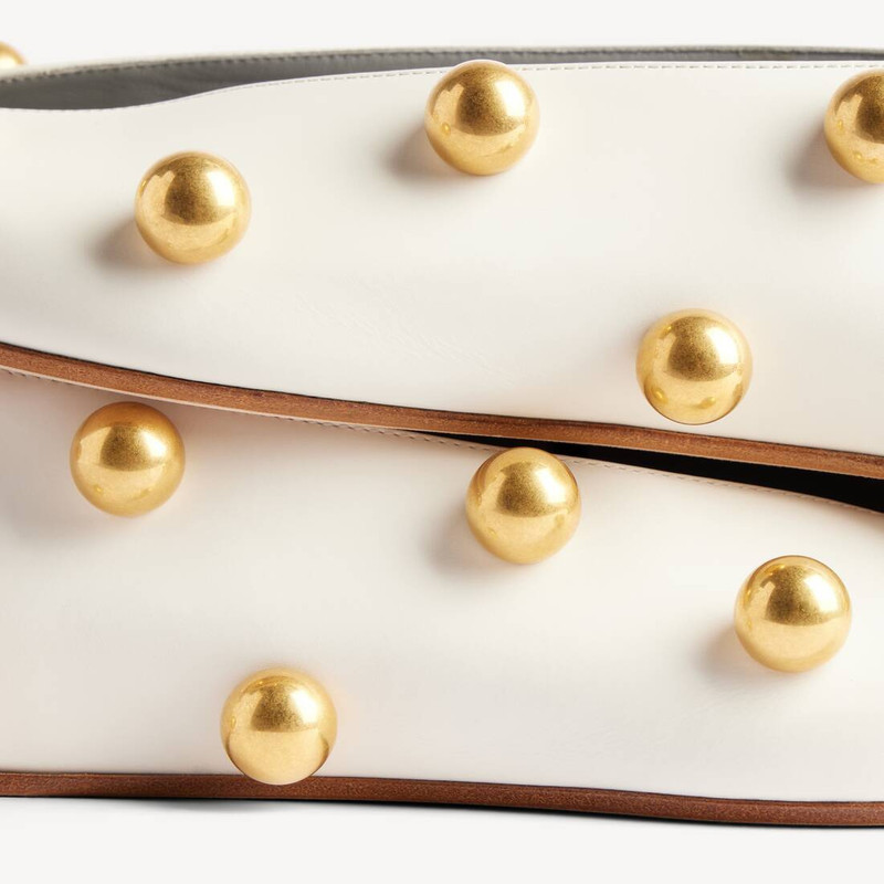 BALENCIAGA Women's Duchesse Ballerina Flat in White Snow outlook