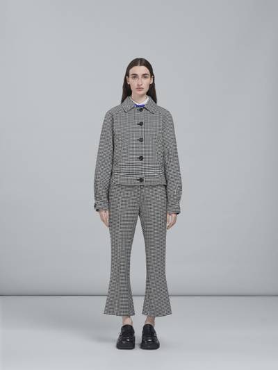 Marni DOUBLE-FACED HOUNDSTOOTH WOOL BOMBER JACKET outlook