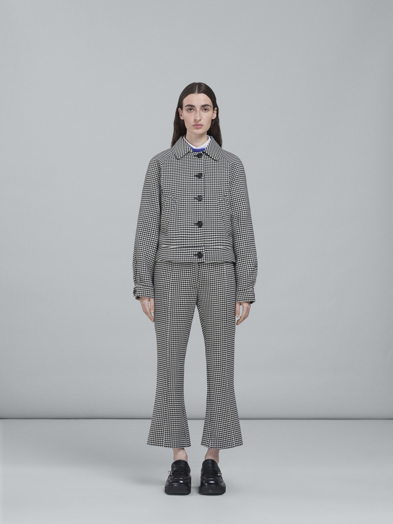 Marni DOUBLE-FACED HOUNDSTOOTH WOOL BOMBER JACKET outlook