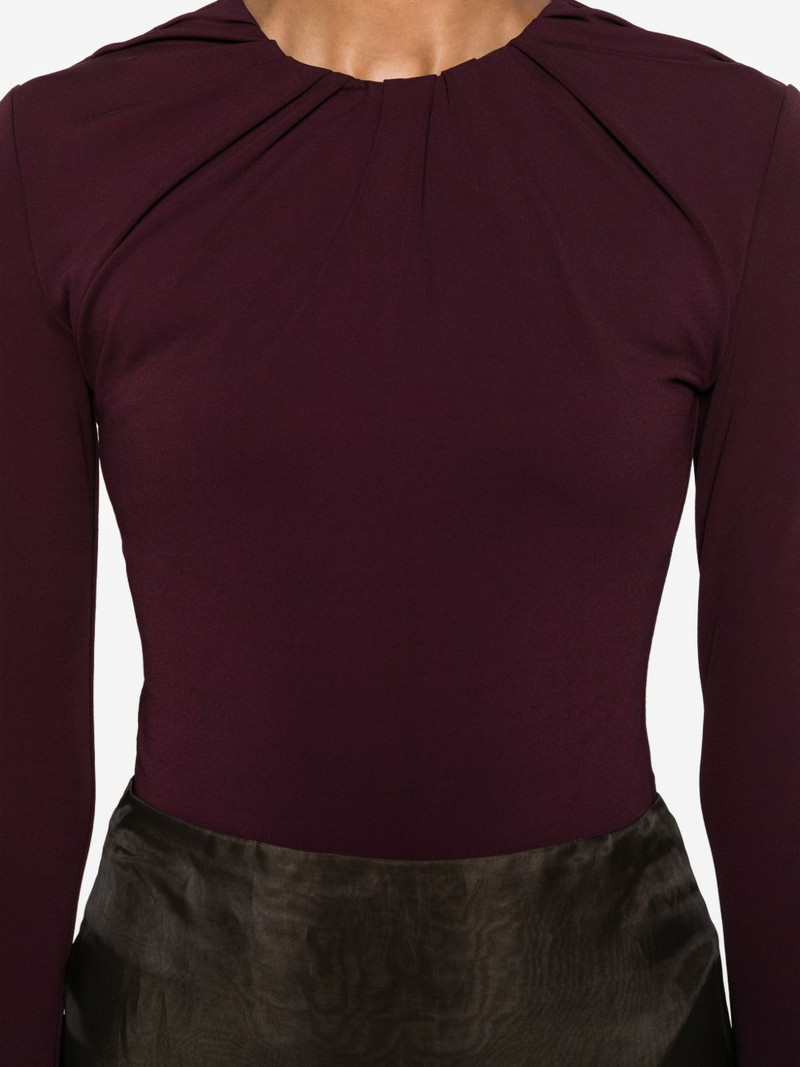 draped-neckline bodysuit 5