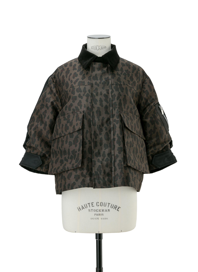 sacai Leopard Print x Nylon Twill Jacket | REVERSIBLE