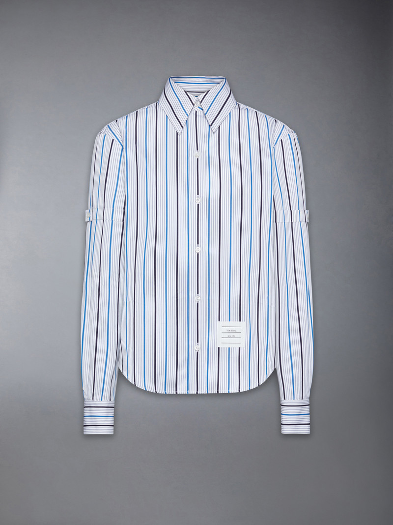 BAR STRIPE POPLIN ARMBAND EASY FIT SHIRT 1
