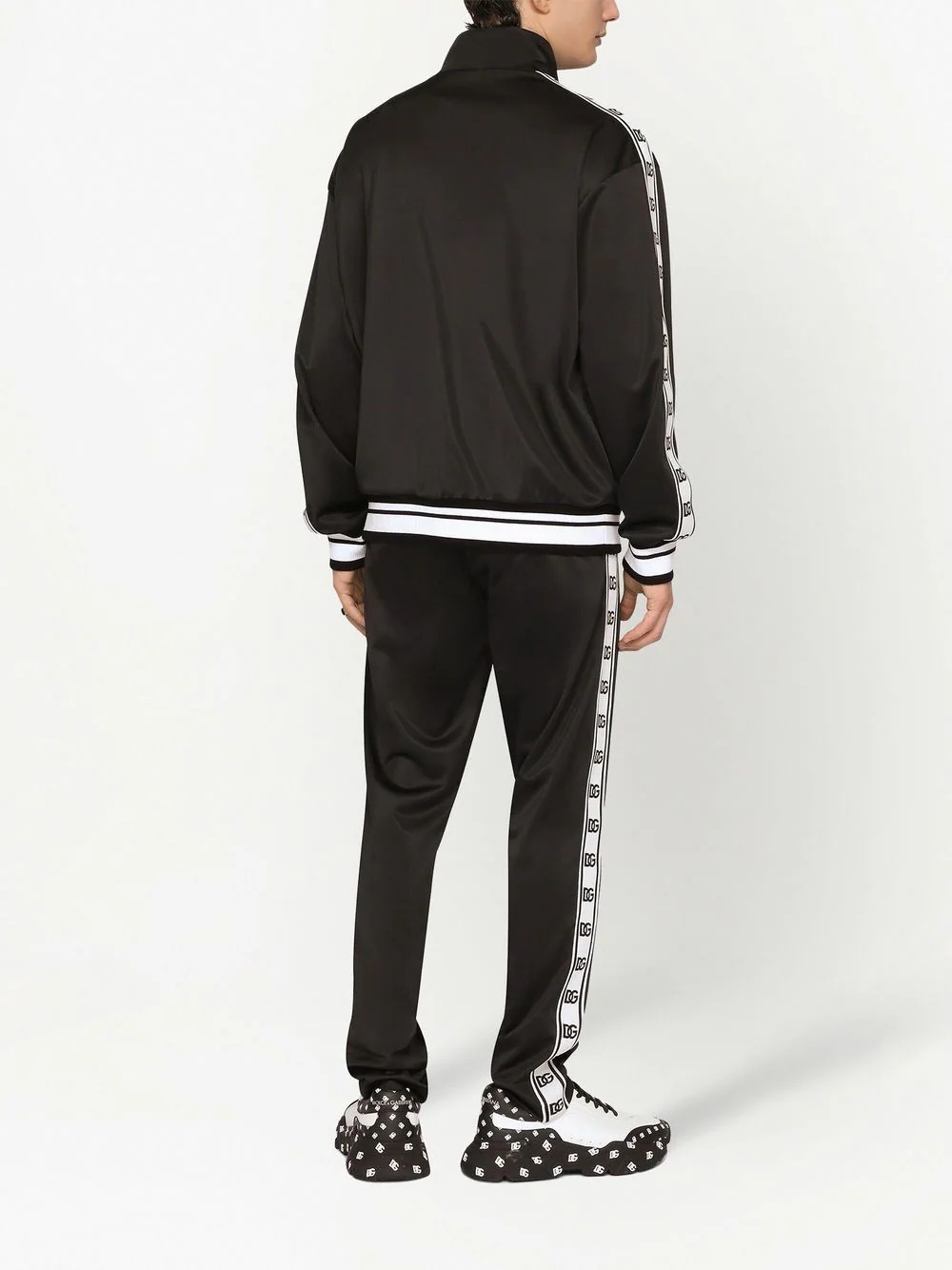 logo-tape track trousers - 4