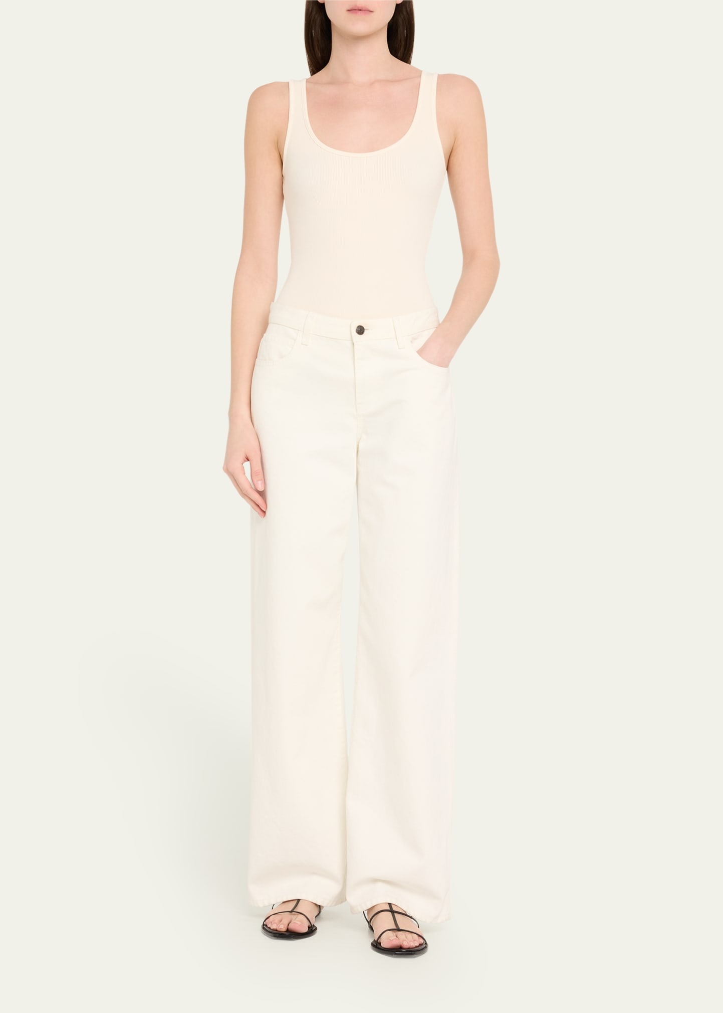 Nica Scoop-Neck Tank Bodysuit - 2