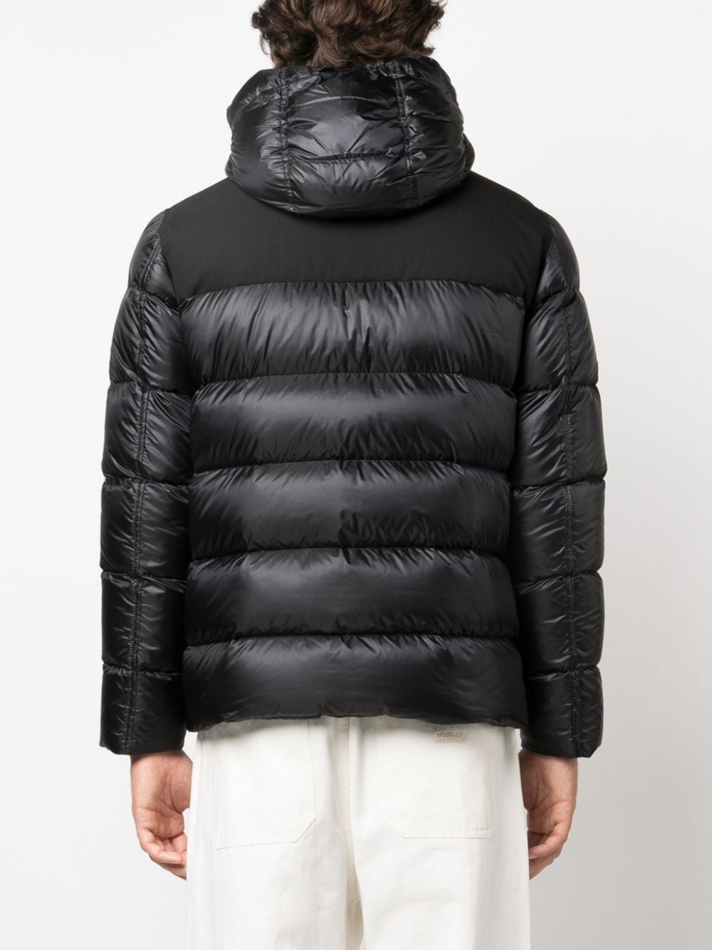 drawstring-hood padded down jacket - 4