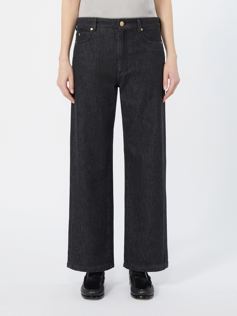 FARO Straight leg cotton denim jeans - BLACK 3