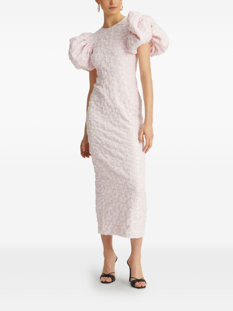 ROTATE puff-sleeve jacquard maxi dress outlook