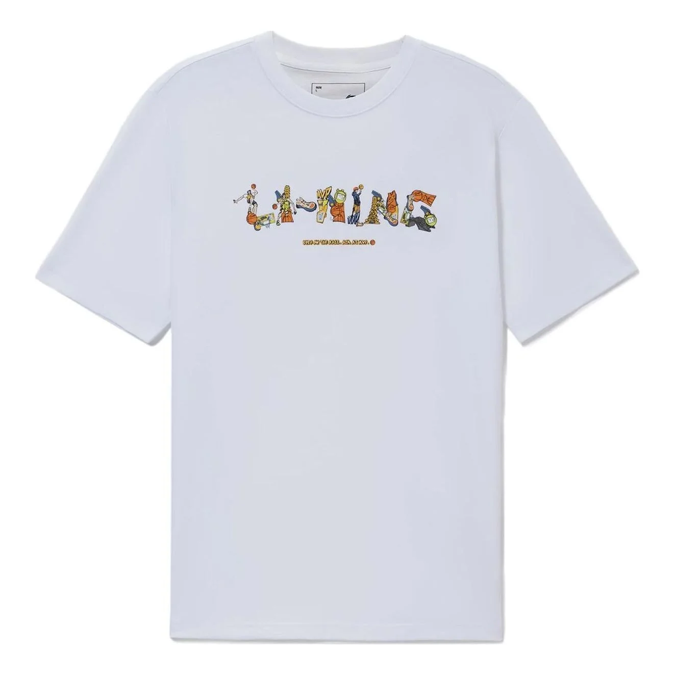 Li-Ning Hoops Graphic T-shirt 'White' AHSSD65-1 - 1