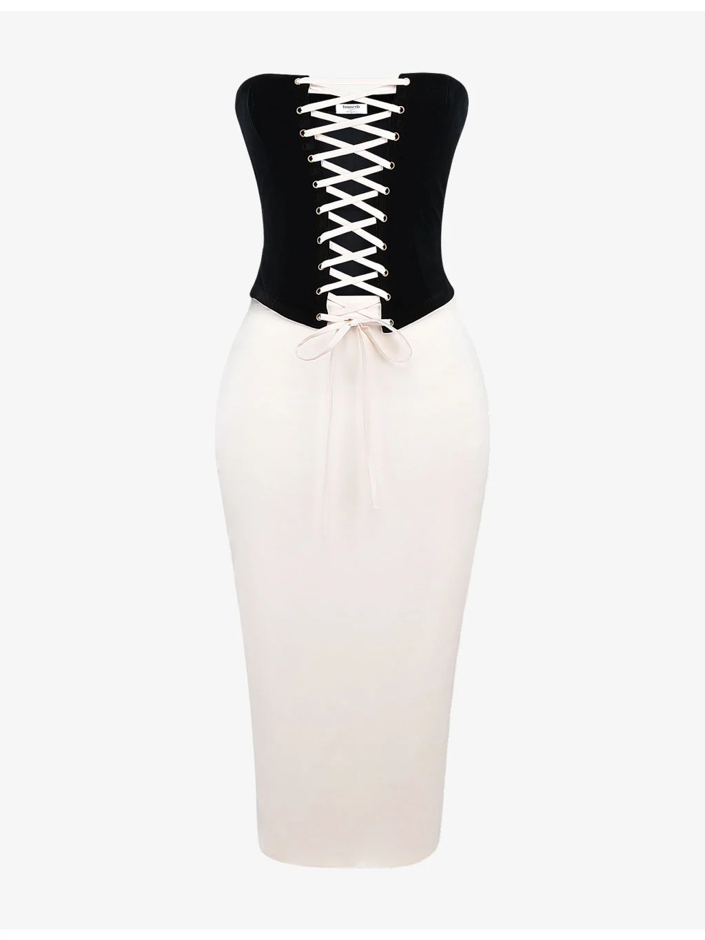 Jaina strapless corseted stretch-woven midi dress - 1