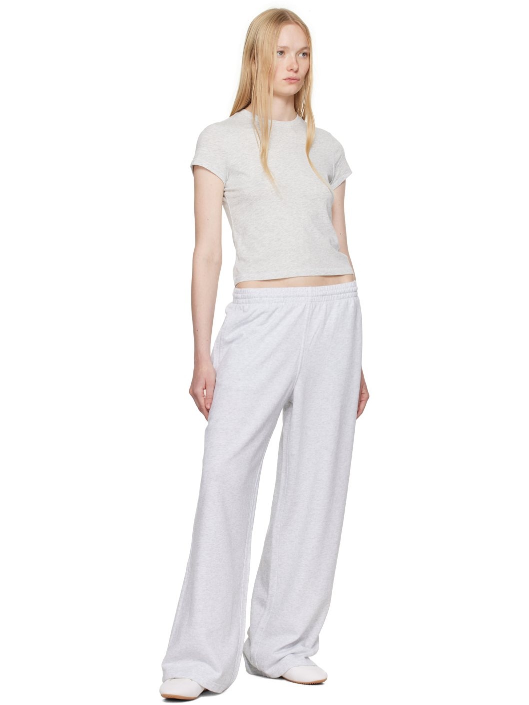 Gray Summer Fleece Straight Leg Sweatpants - 4