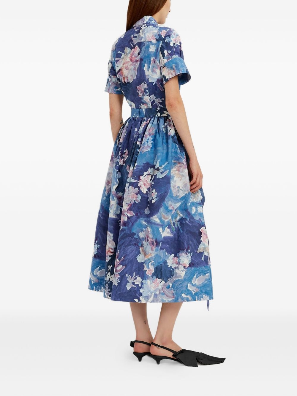 floral-print midi skirt - 4