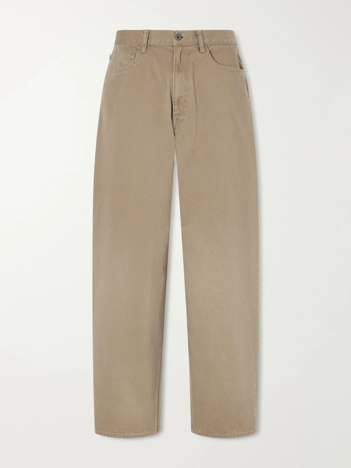 Wide-Leg Cotton Trousers - 1