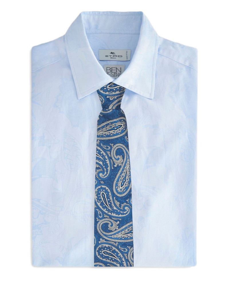 jacquard paisley motif tie 3