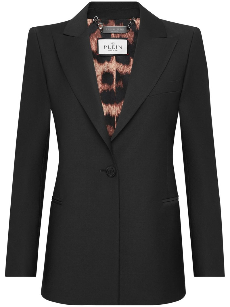 Skull-strass wool blazer 1