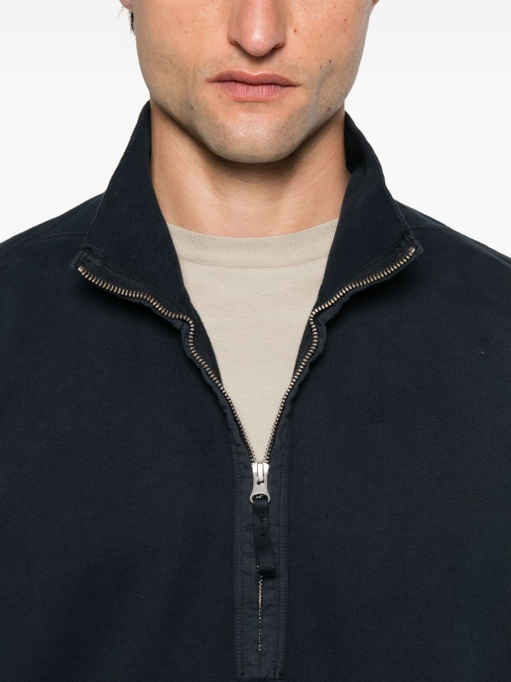 half-zip cotton sweatshirt - 5