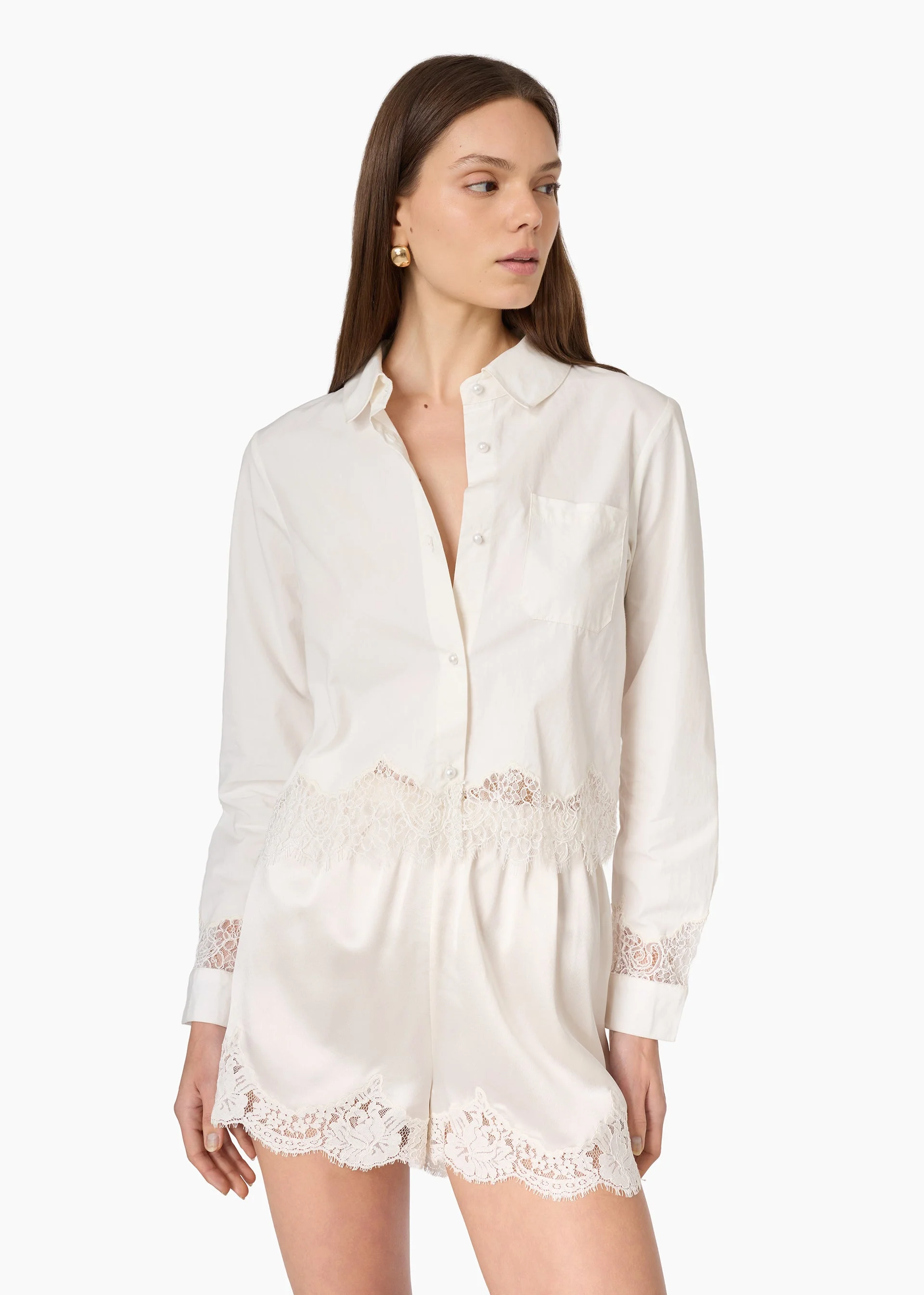 NAPIER COTTON POPLIN SHIRT WHITE - 1