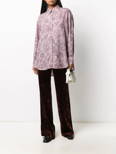 Acne Studios velvet flared trousers outlook