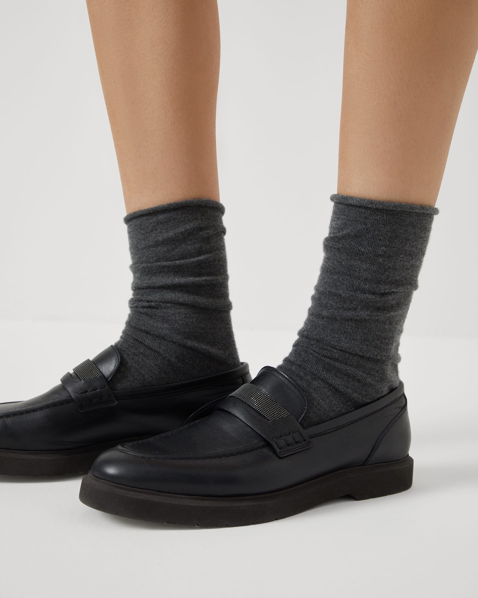 Stretch cashmere knit socks - 3