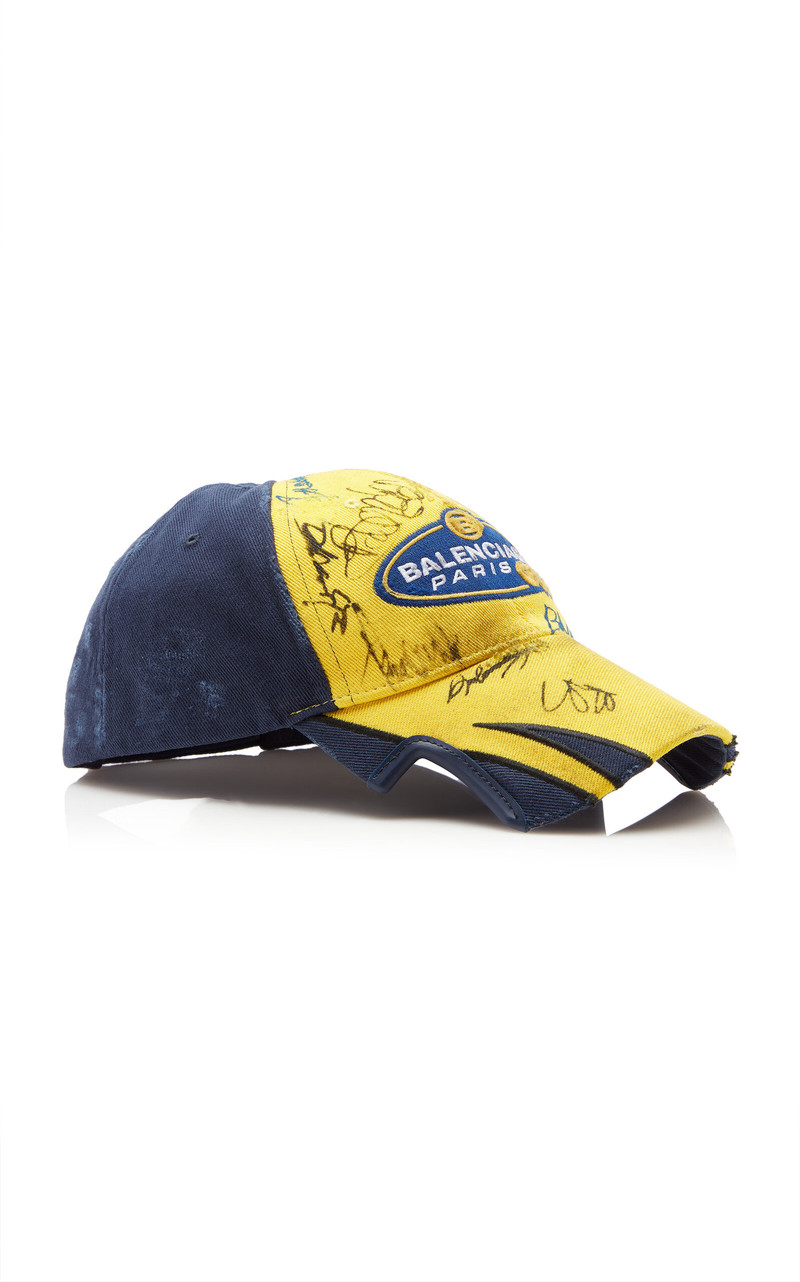 BALENCIAGA Scribble Cotton-Drill Cap yellow outlook