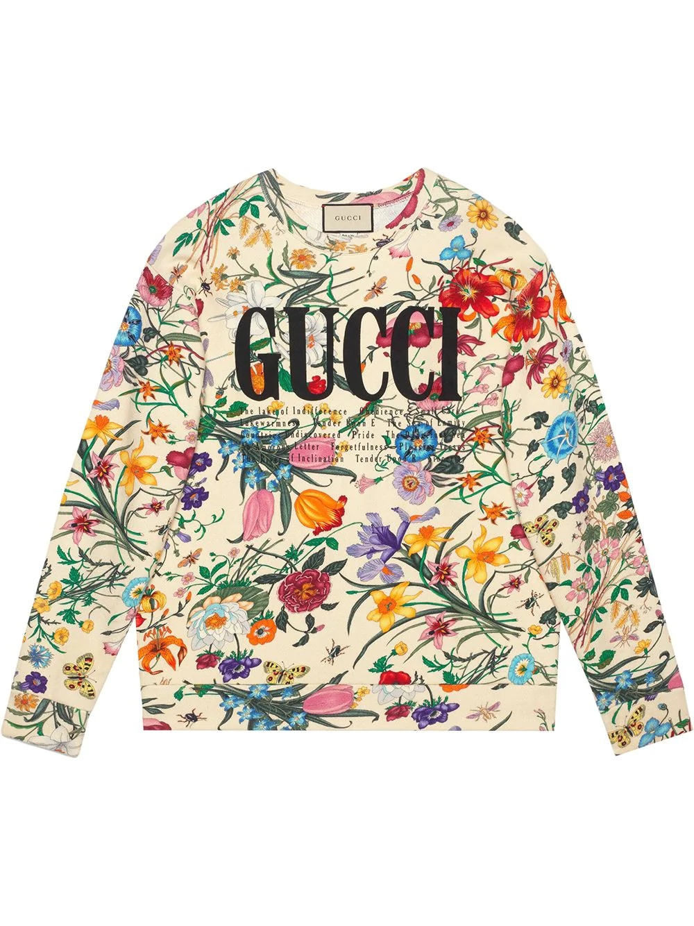 Oversize sweatshirt with Gucci print - 1