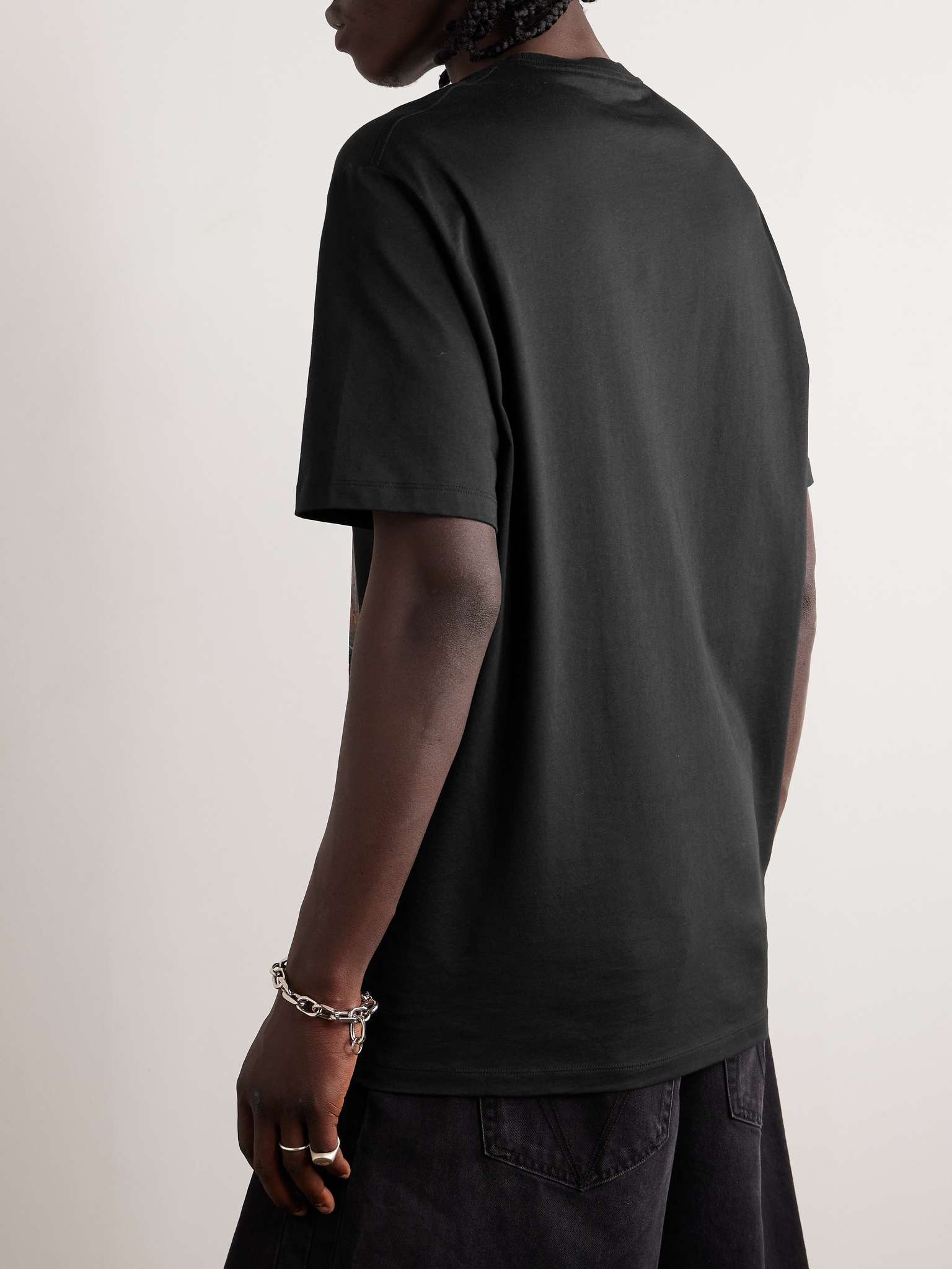 Logo-Appliquéd Printed Cotton-Jersey T-Shirt - 3