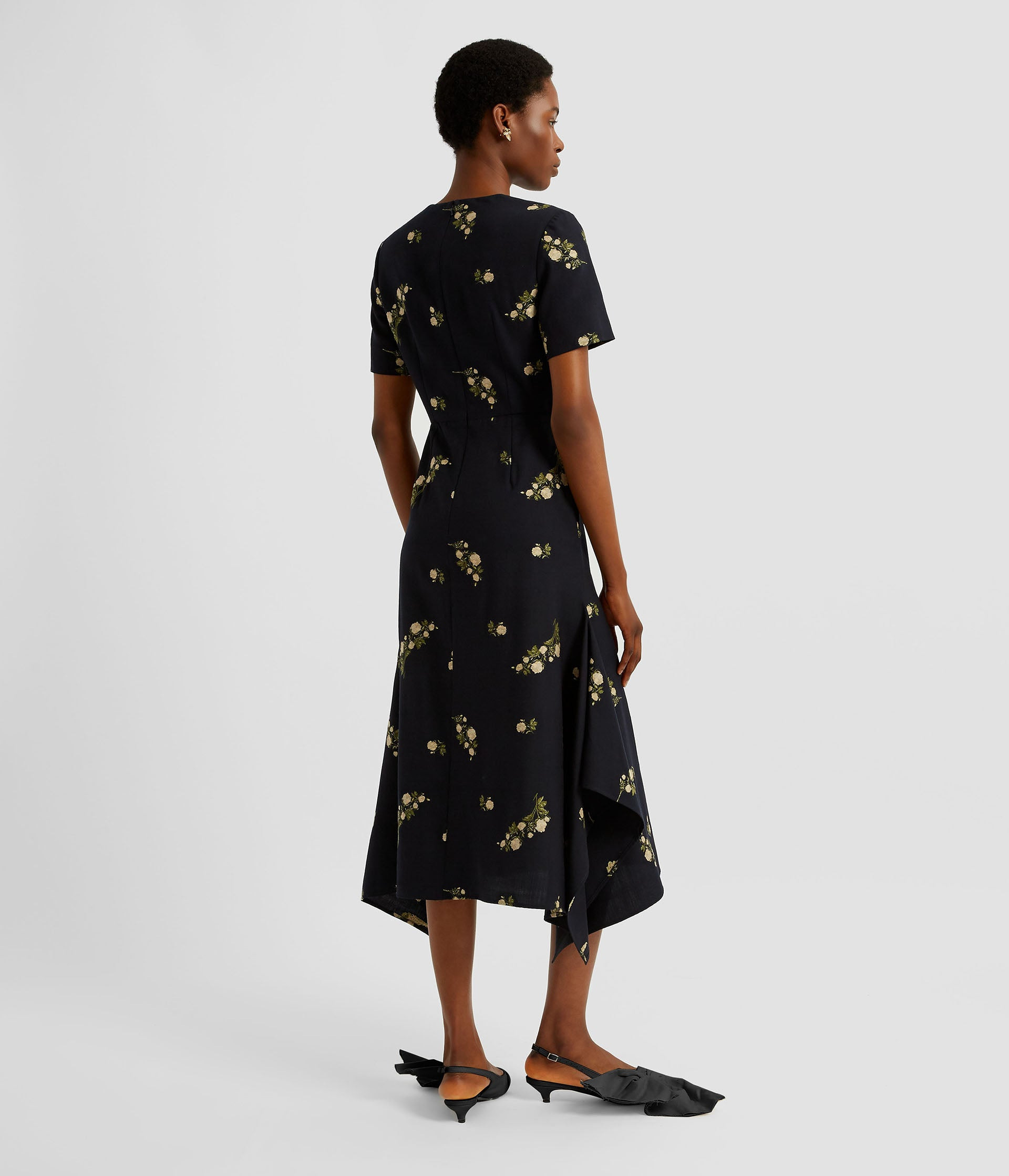 SHORT SLEEVE MIDI DRESS - 2