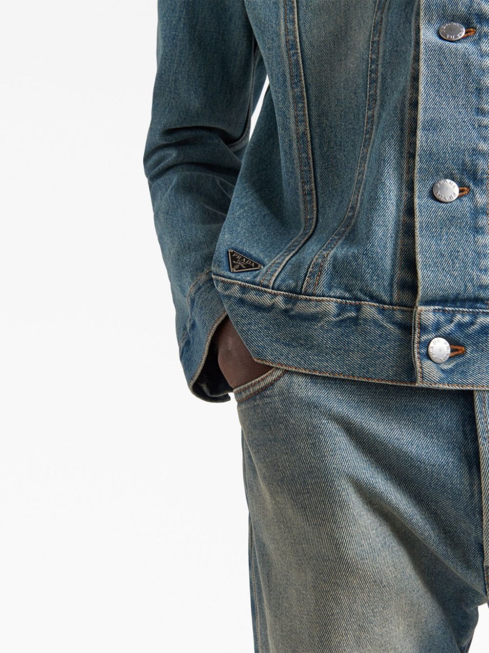 stonewashed denim jacket - 5
