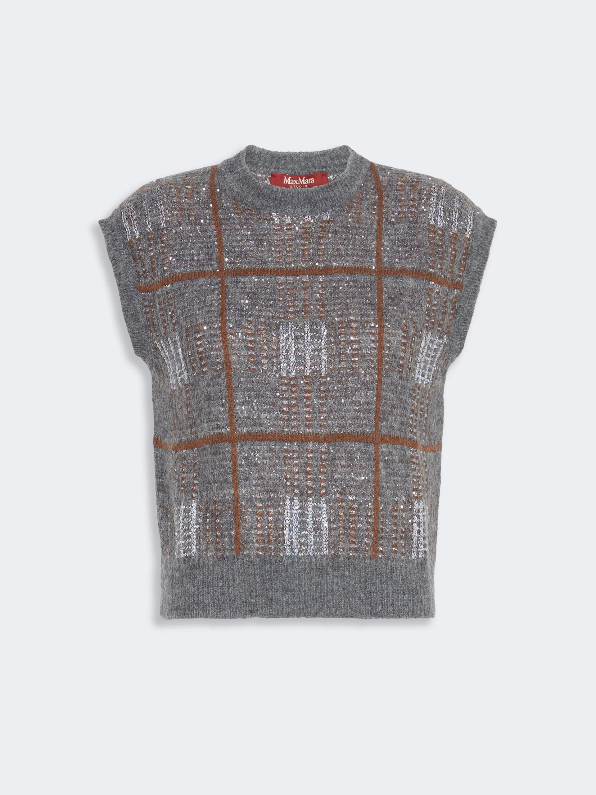 EPOPEA Wool, mohair and cashmere gilet - MEDIUM GREY - 1
