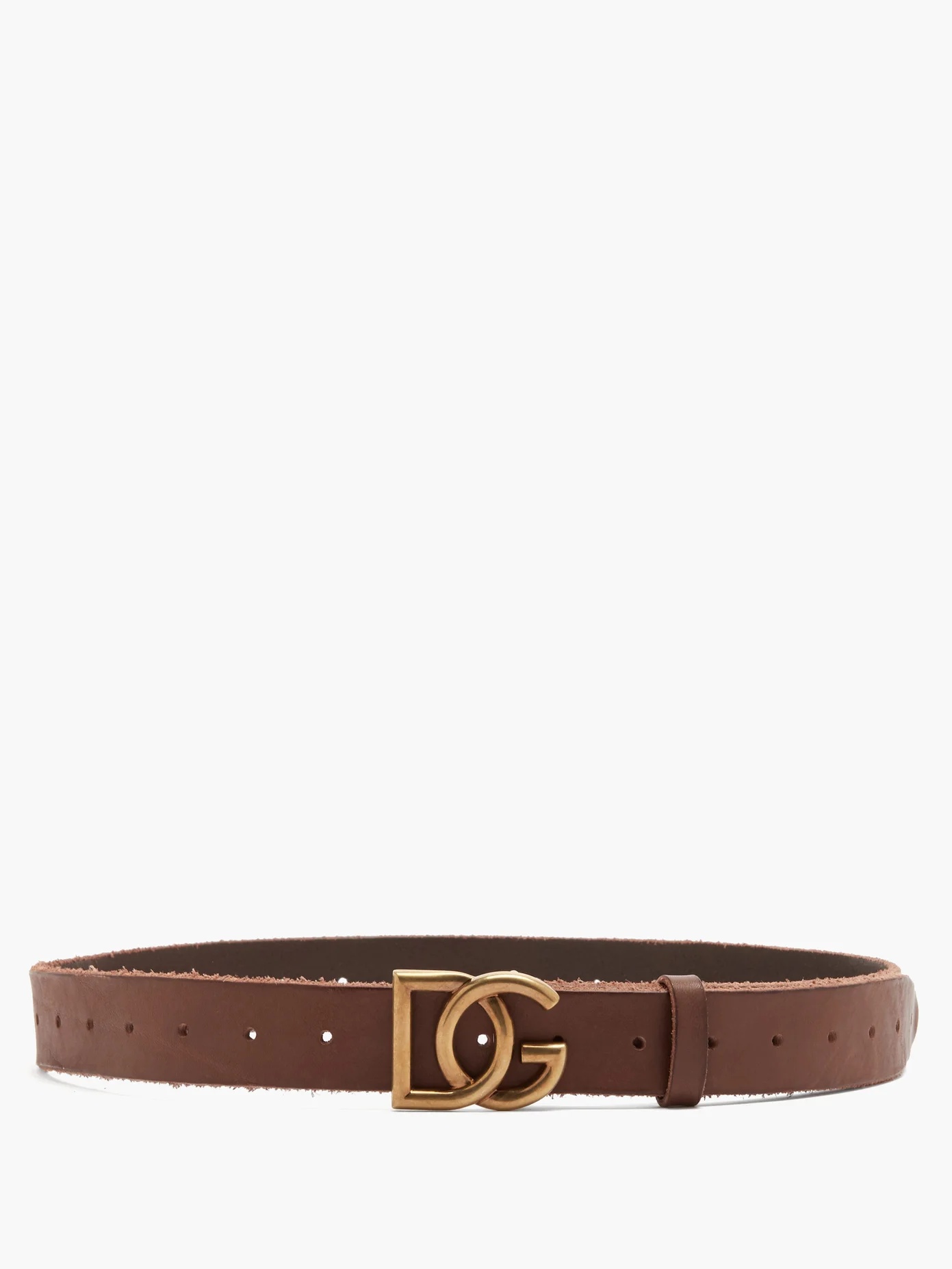 DG-buckle leather belt - 4