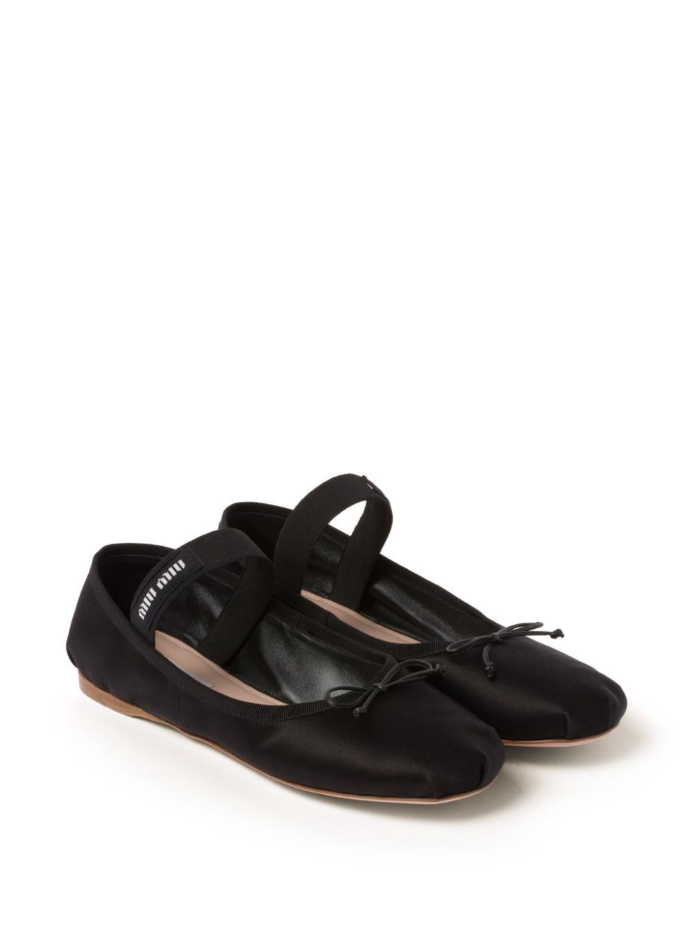 Miumiu Women Satin Ballerinas With Elastic Band - 2
